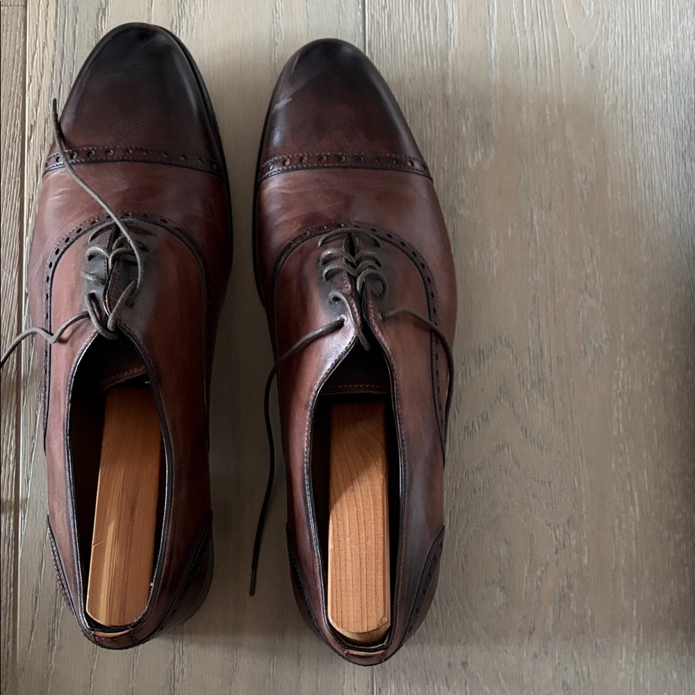 Paul Evans Dark Brown Leather Oxfords